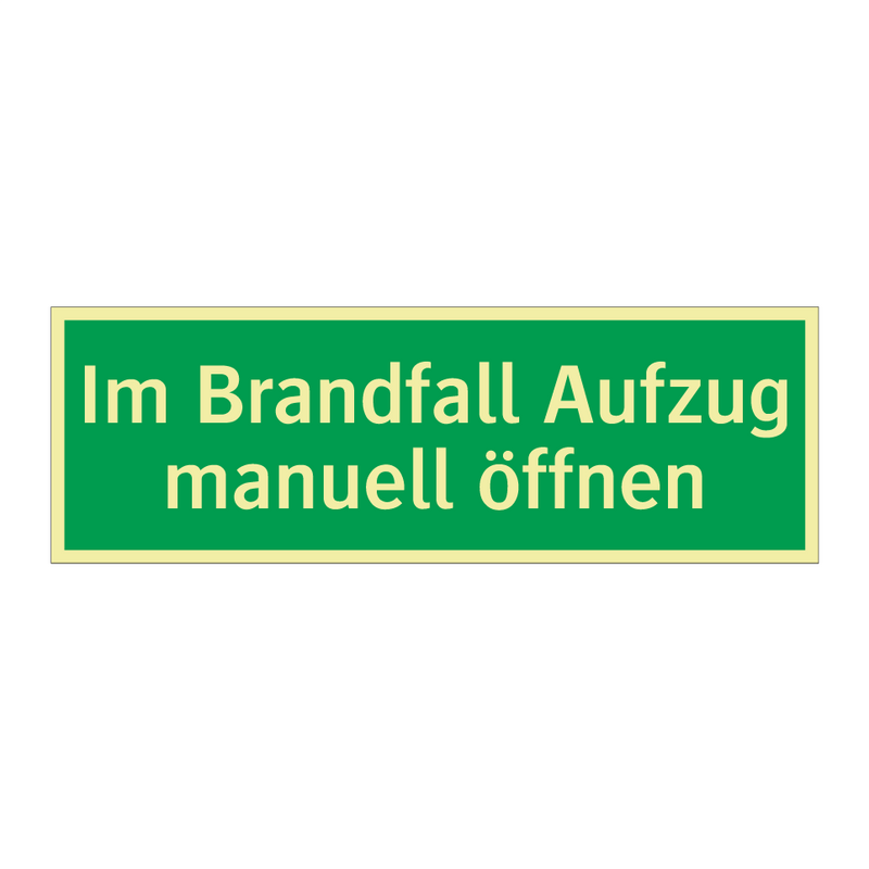 Im Brandfall Aufzug manuell öffnen