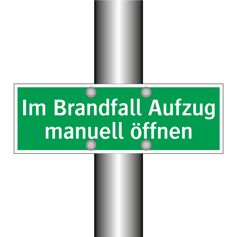 Im Brandfall Aufzug manuell öffnen