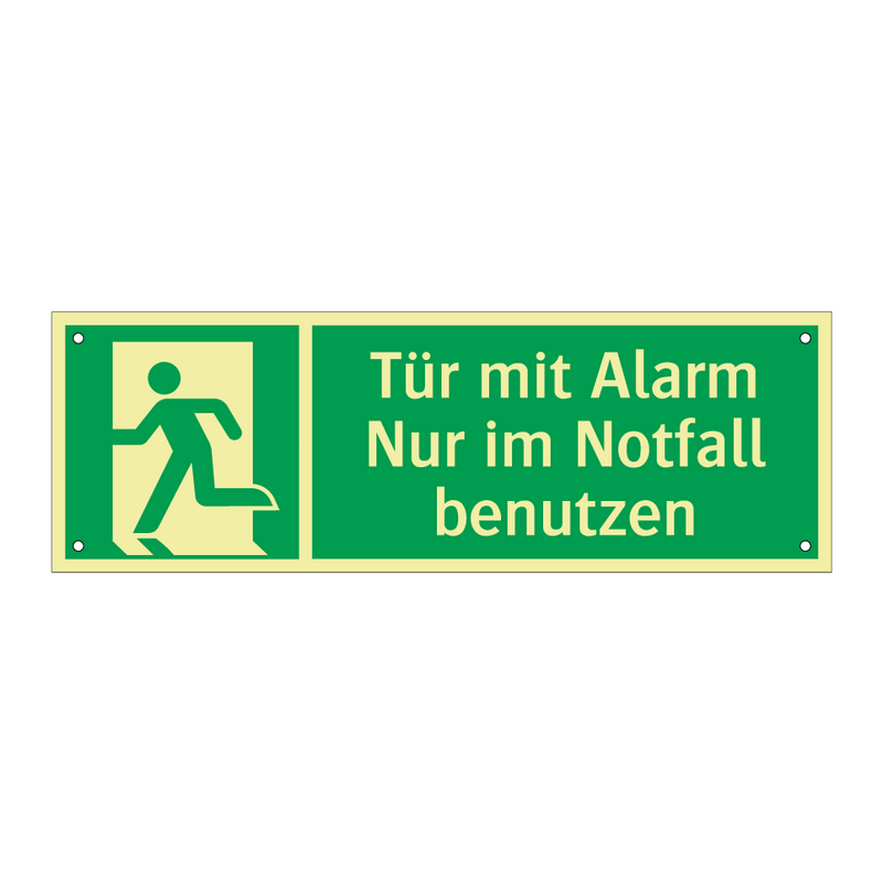 Tür mit Alarm Nur im Notfall benutzen