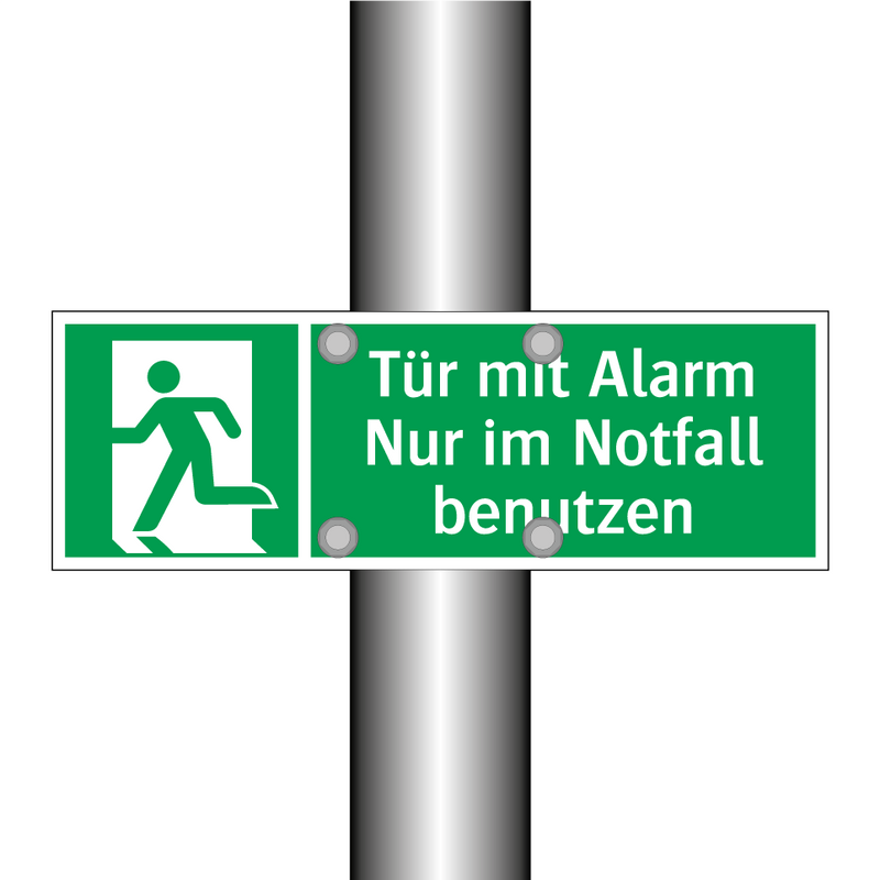 Tür mit Alarm Nur im Notfall benutzen