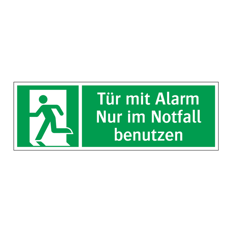 Tür mit Alarm Nur im Notfall benutzen