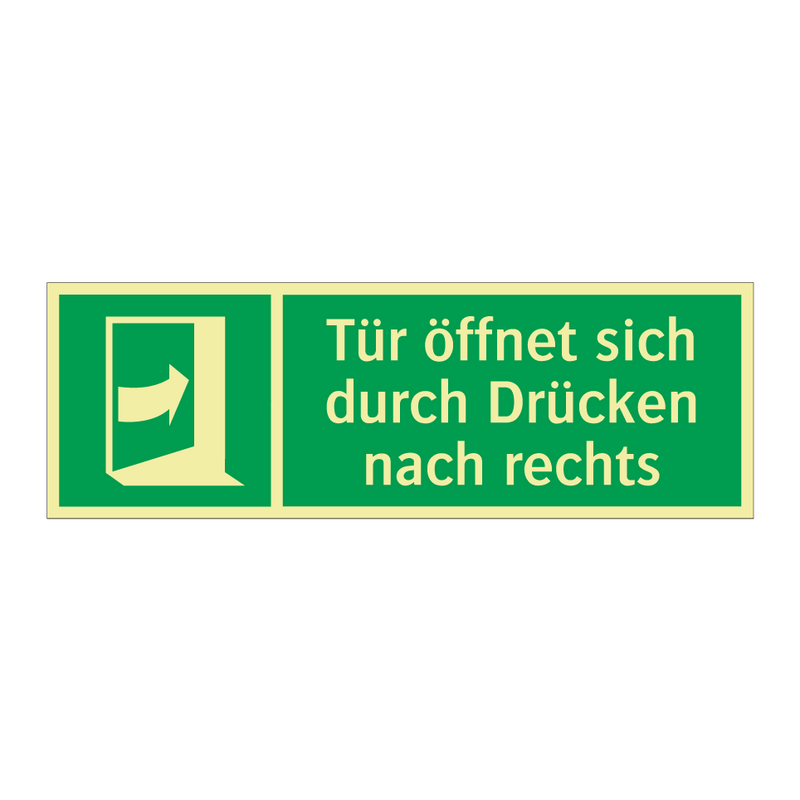 Tür öffnet sich durch Drücken nach rechts