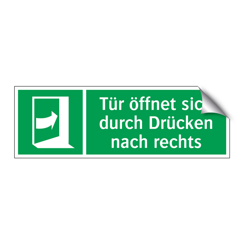 Tür öffnet sich durch Drücken nach rechts