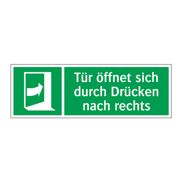 Tür öffnet sich durch Drücken nach rechts