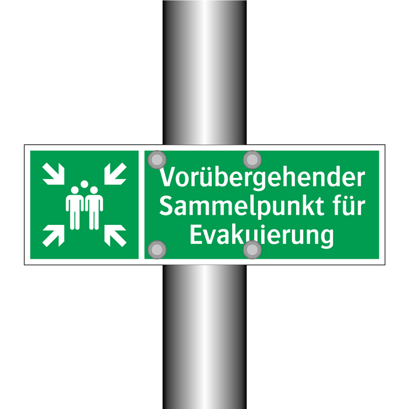 Vorübergehender Sammelpunkt für Evakuierung