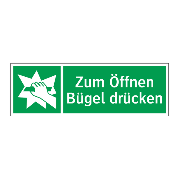 Zum Öffnen Bügel drücken