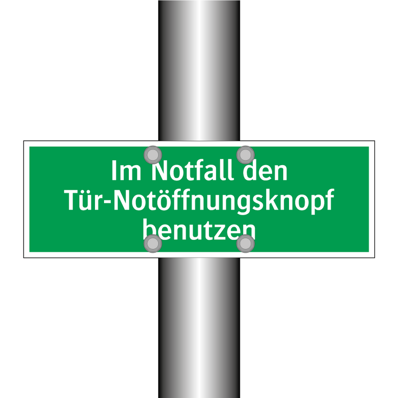 Im Notfall den Tür-Notöffnungsknopf benutzen