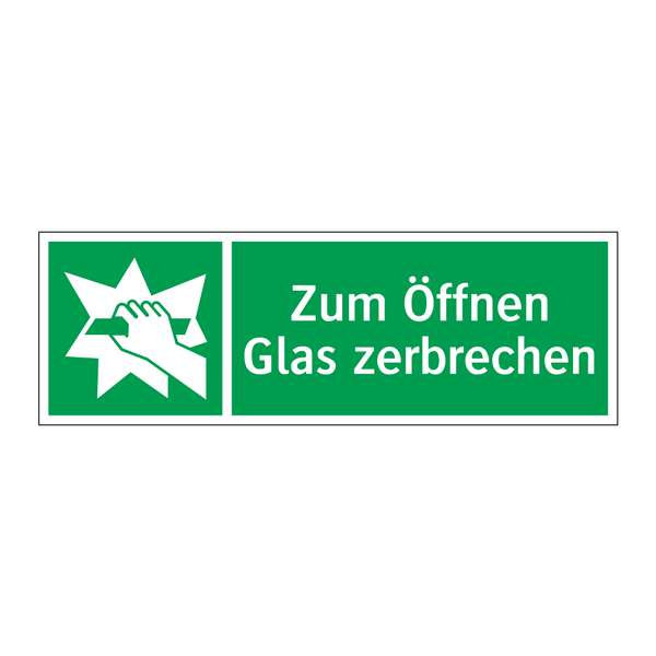 Zum Öffnen Glas zerbrechen