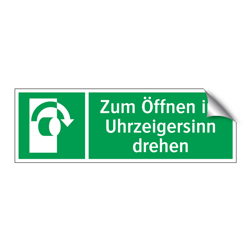 Zum Öffnen im Uhrzeigersinn drehen