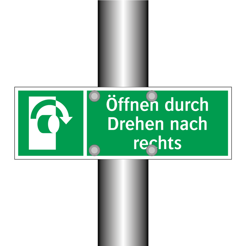 Öffnen durch Drehen nach rechts