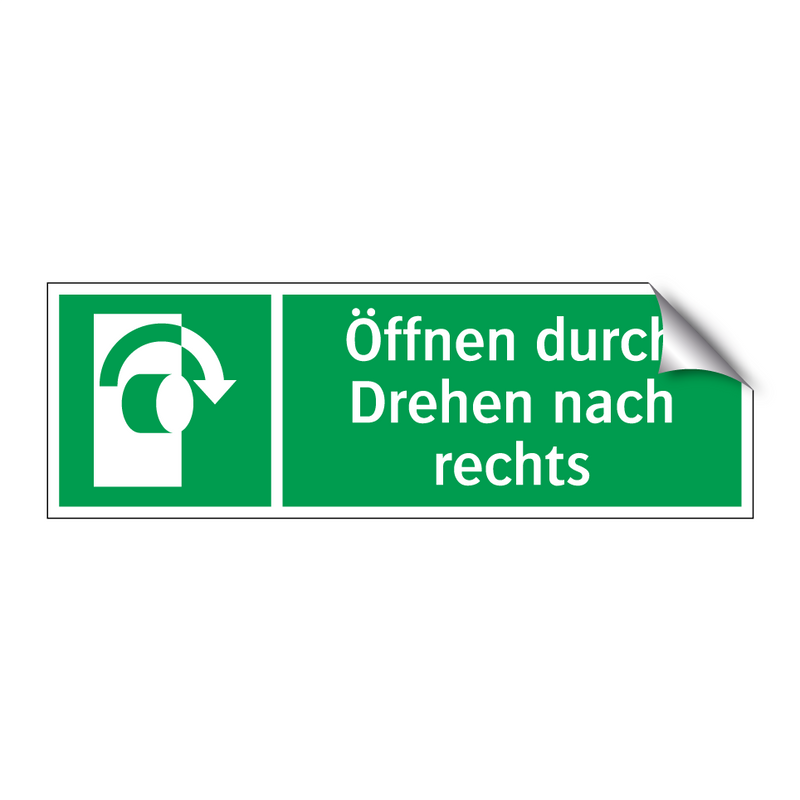 Öffnen durch Drehen nach rechts