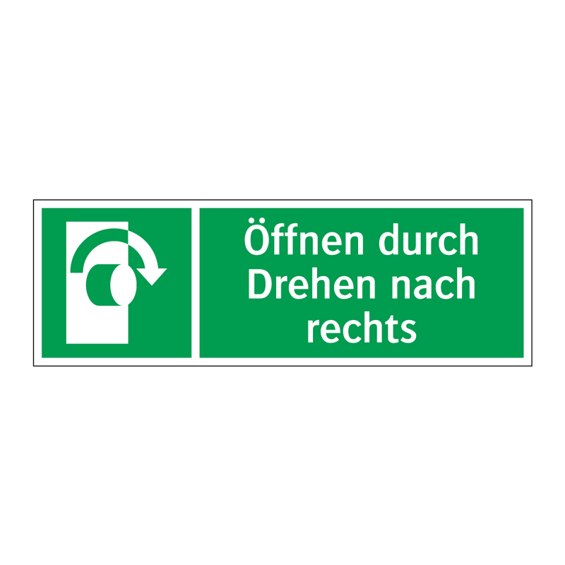 Öffnen durch Drehen nach rechts