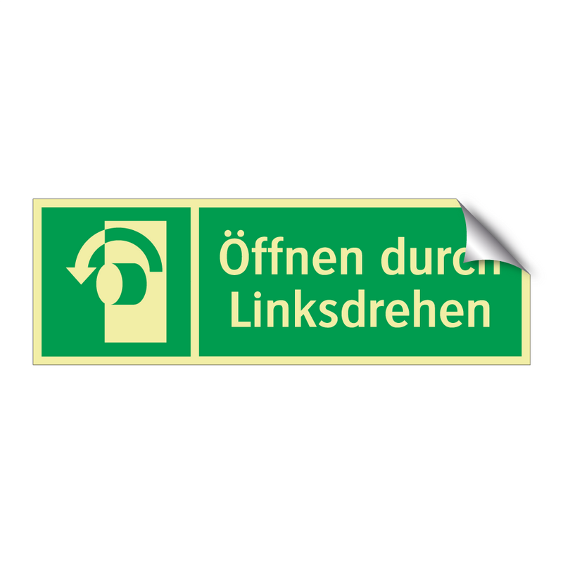 Öffnen durch Linksdrehen