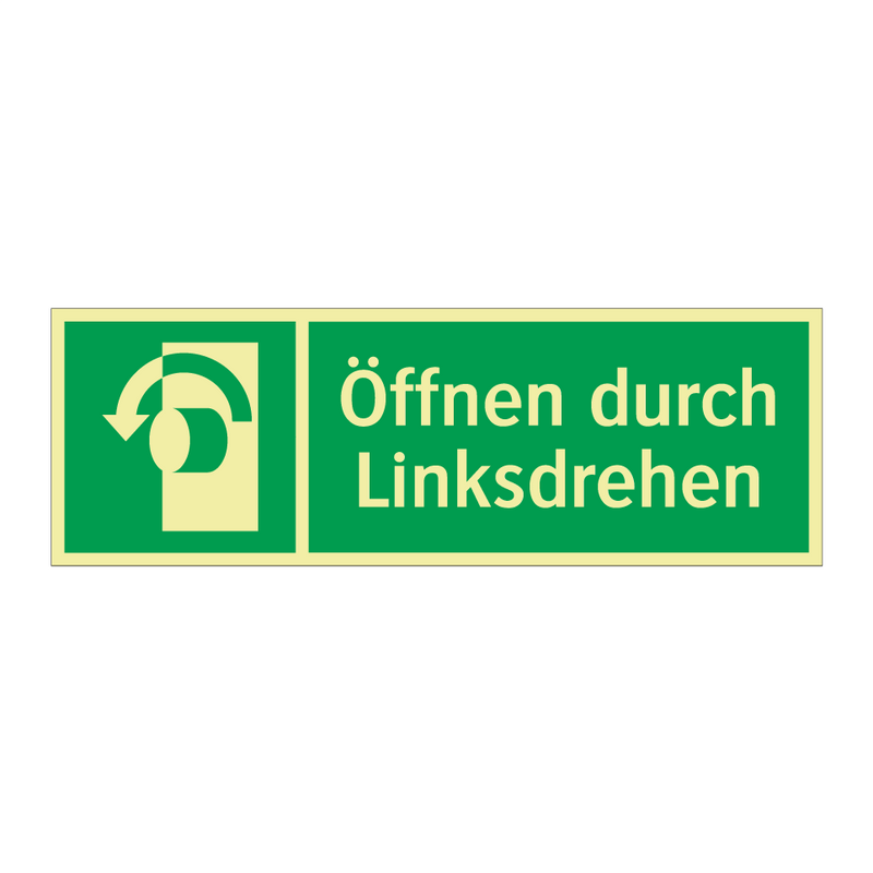 Öffnen durch Linksdrehen