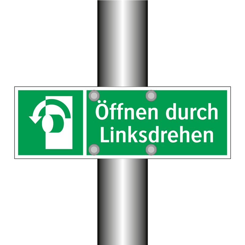 Öffnen durch Linksdrehen