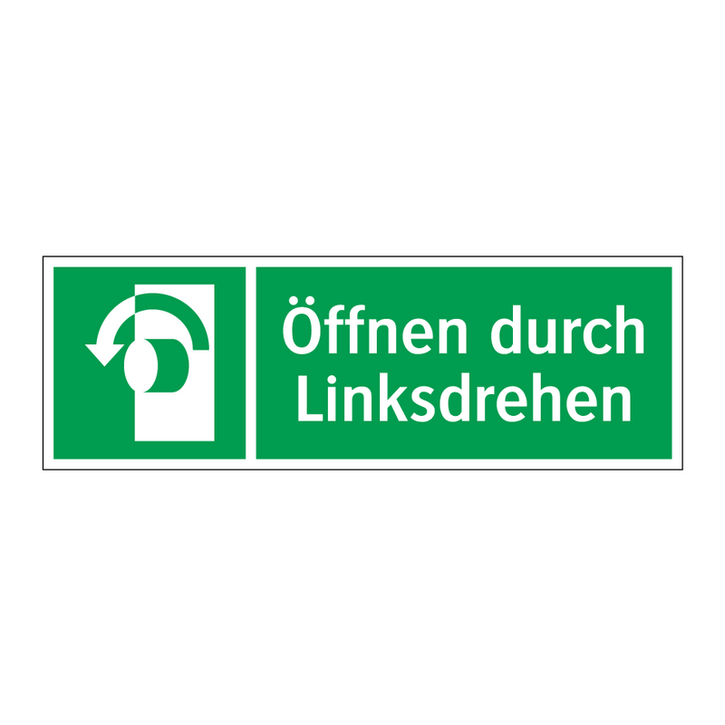 Öffnen durch Linksdrehen