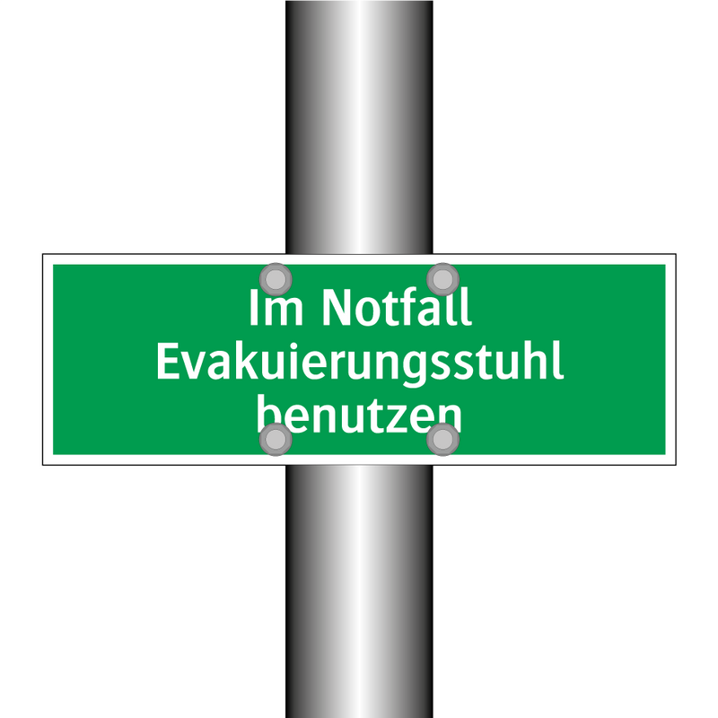 Im Notfall Evakuierungsstuhl benutzen