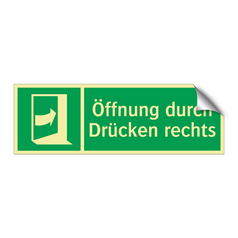 Öffnung durch Drücken rechts