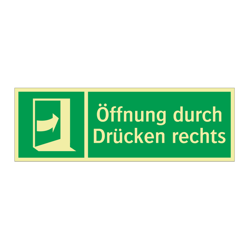 Öffnung durch Drücken rechts