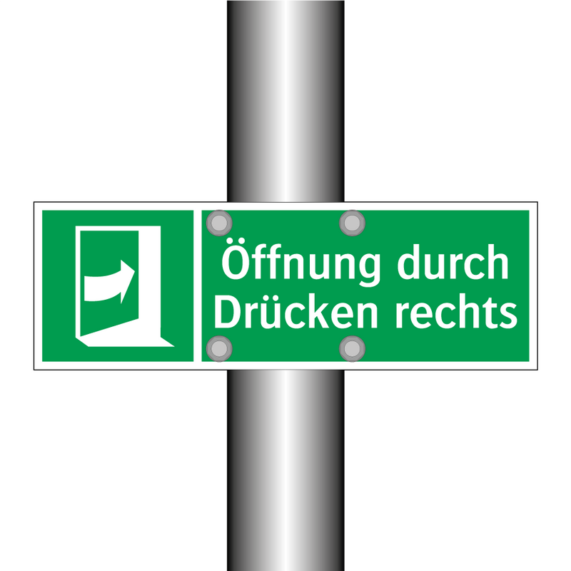 Öffnung durch Drücken rechts