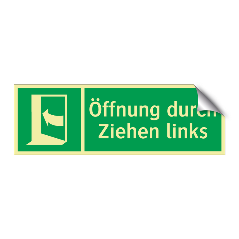 Öffnung durch Ziehen links