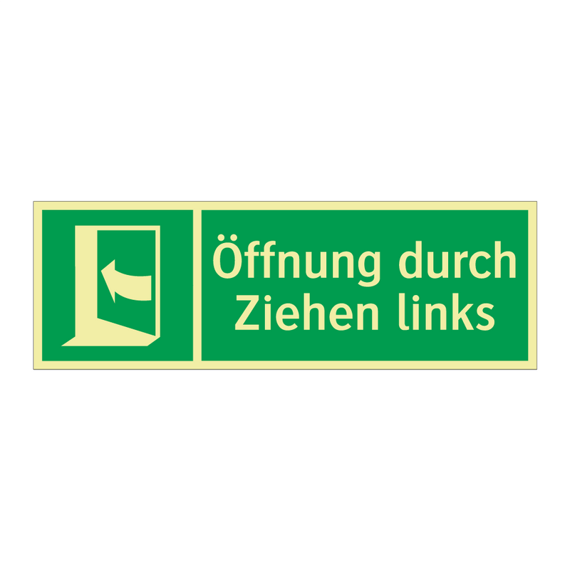 Öffnung durch Ziehen links