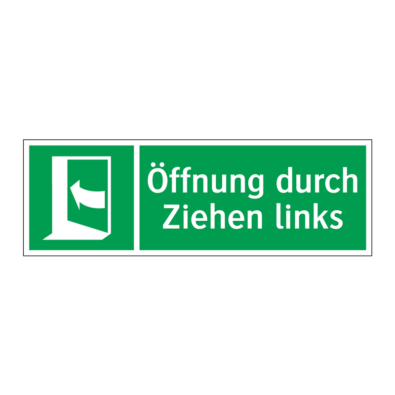 Öffnung durch Ziehen links