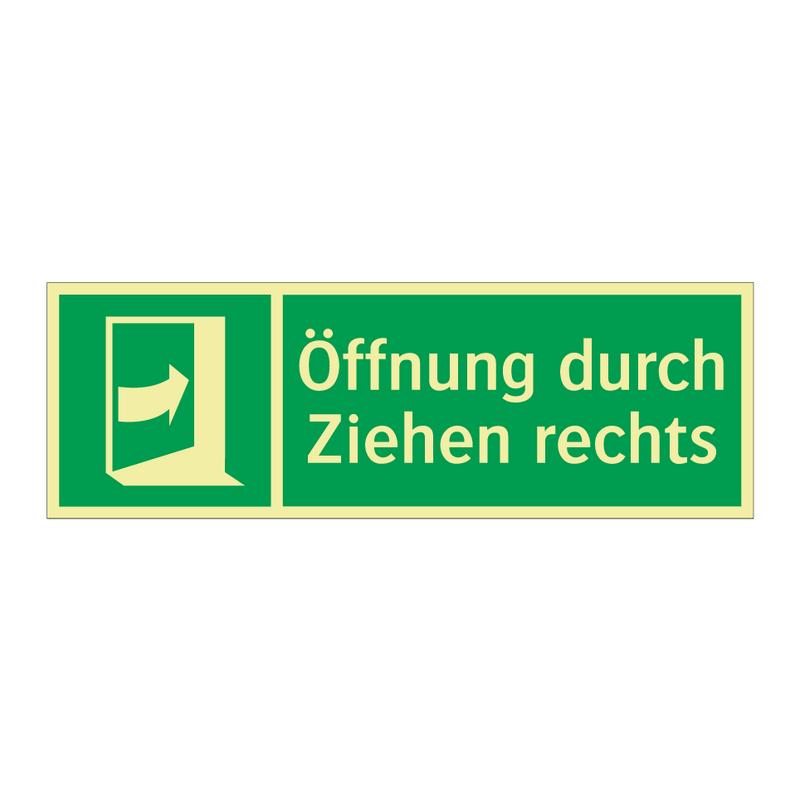 Öffnung durch Ziehen rechts