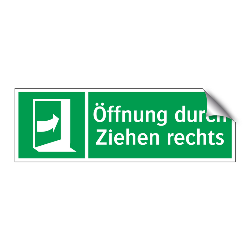 Öffnung durch Ziehen rechts