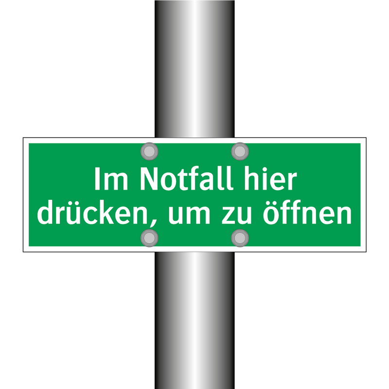 Im Notfall hier drücken, um zu öffnen