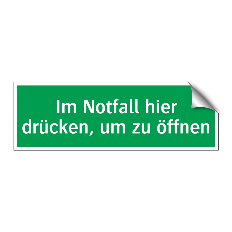 Im Notfall hier drücken, um zu öffnen