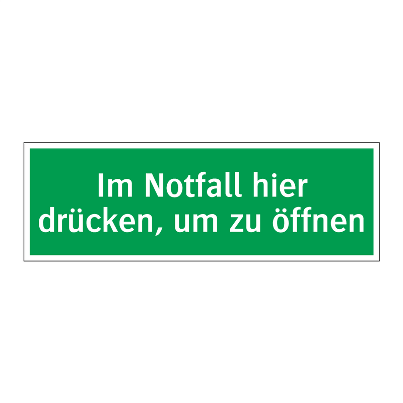 Im Notfall hier drücken, um zu öffnen