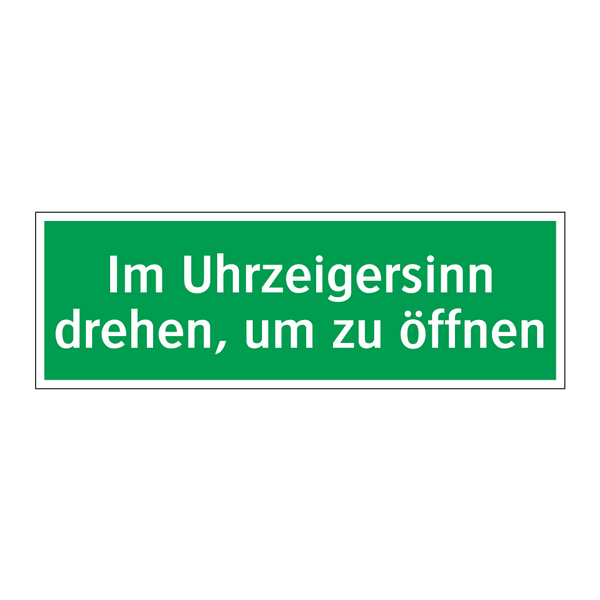 Im Uhrzeigersinn drehen, um zu öffnen