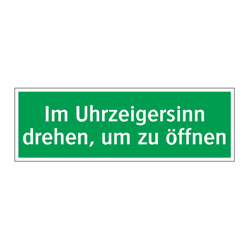 Im Uhrzeigersinn drehen, um zu öffnen