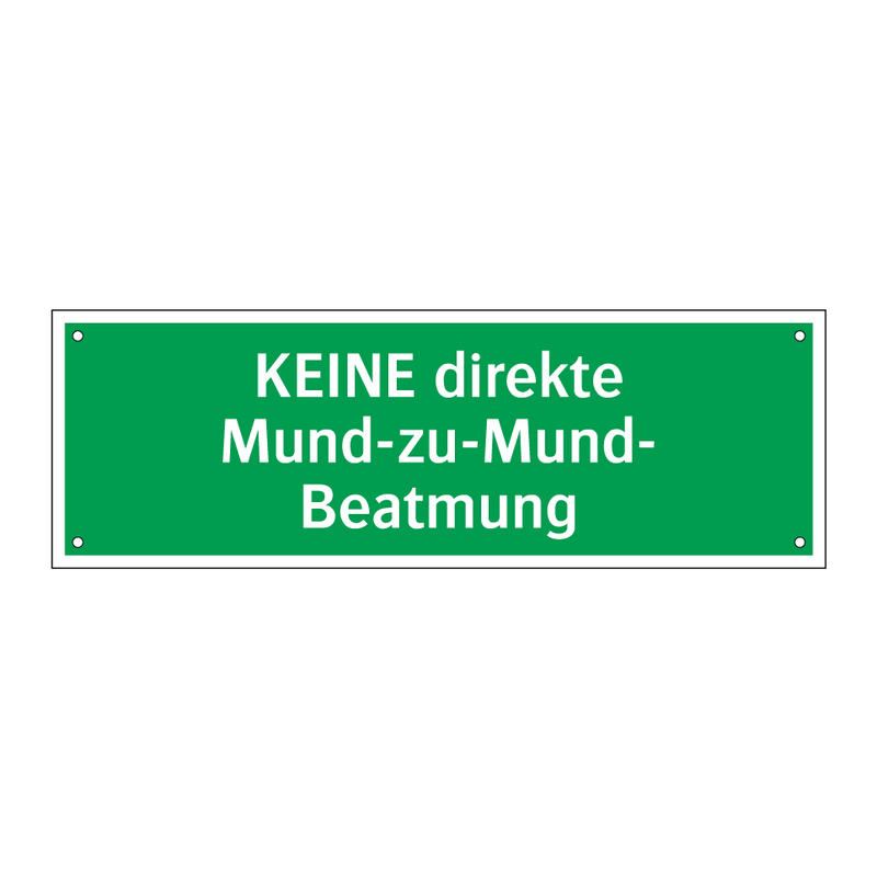 KEINE direkte Mund-zu-Mund- Beatmung