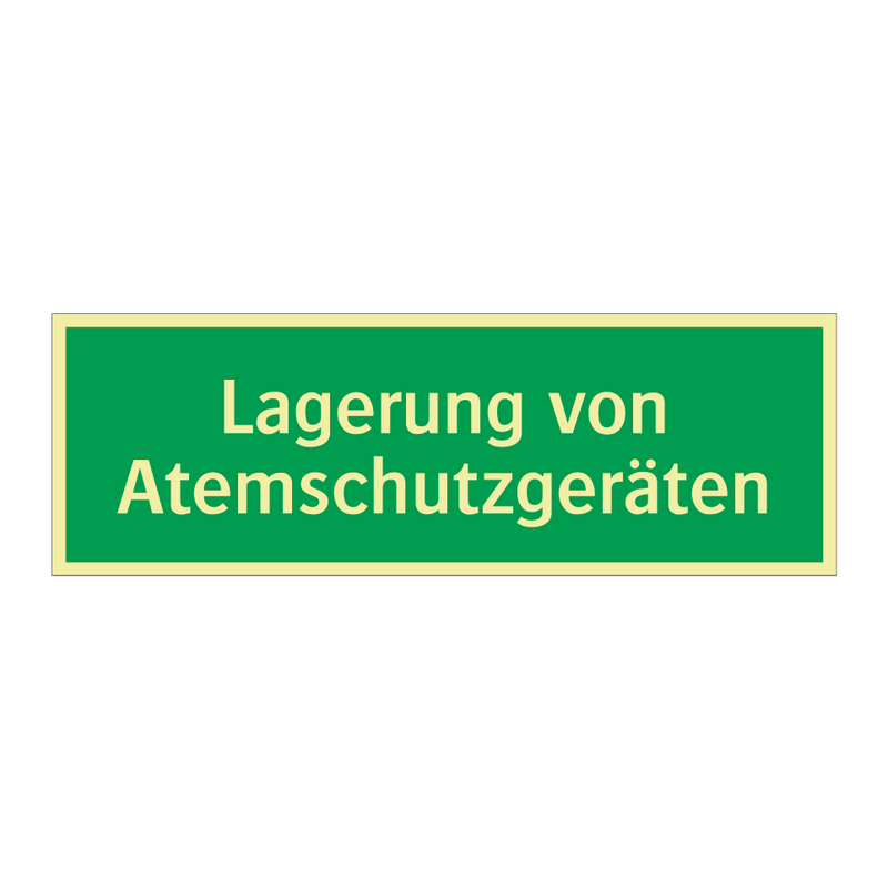 Lagerung von Atemschutzgeräten