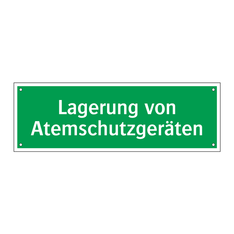 Lagerung von Atemschutzgeräten