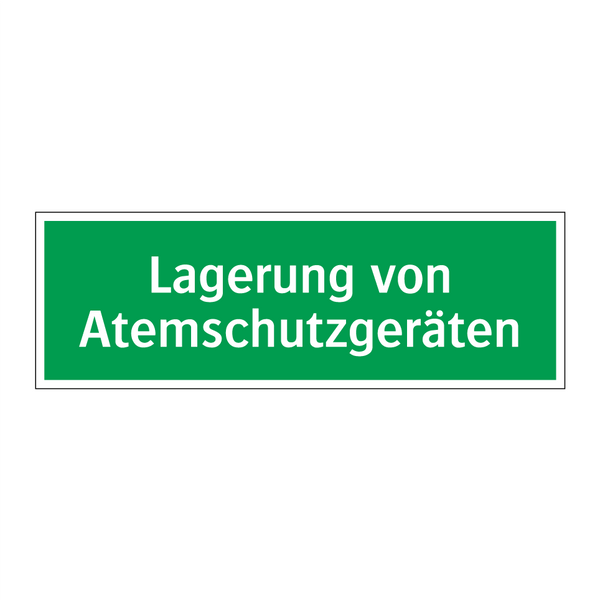 Lagerung von Atemschutzgeräten