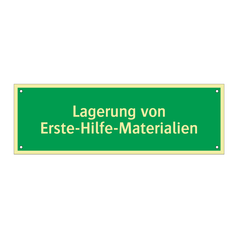 Lagerung von Erste-Hilfe-Materialien