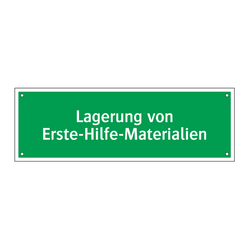 Lagerung von Erste-Hilfe-Materialien