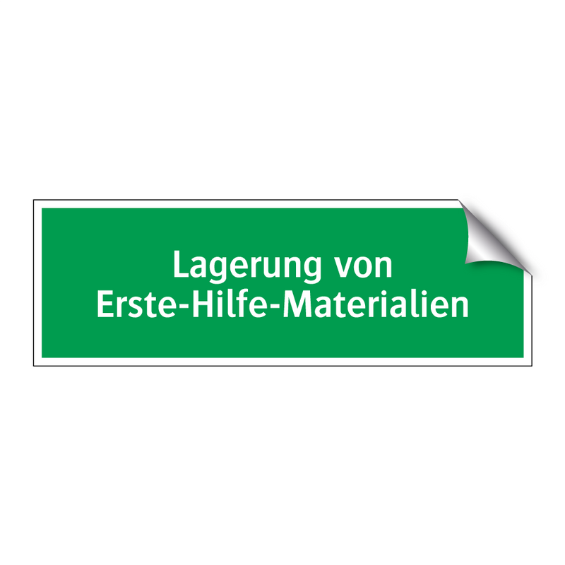 Lagerung von Erste-Hilfe-Materialien