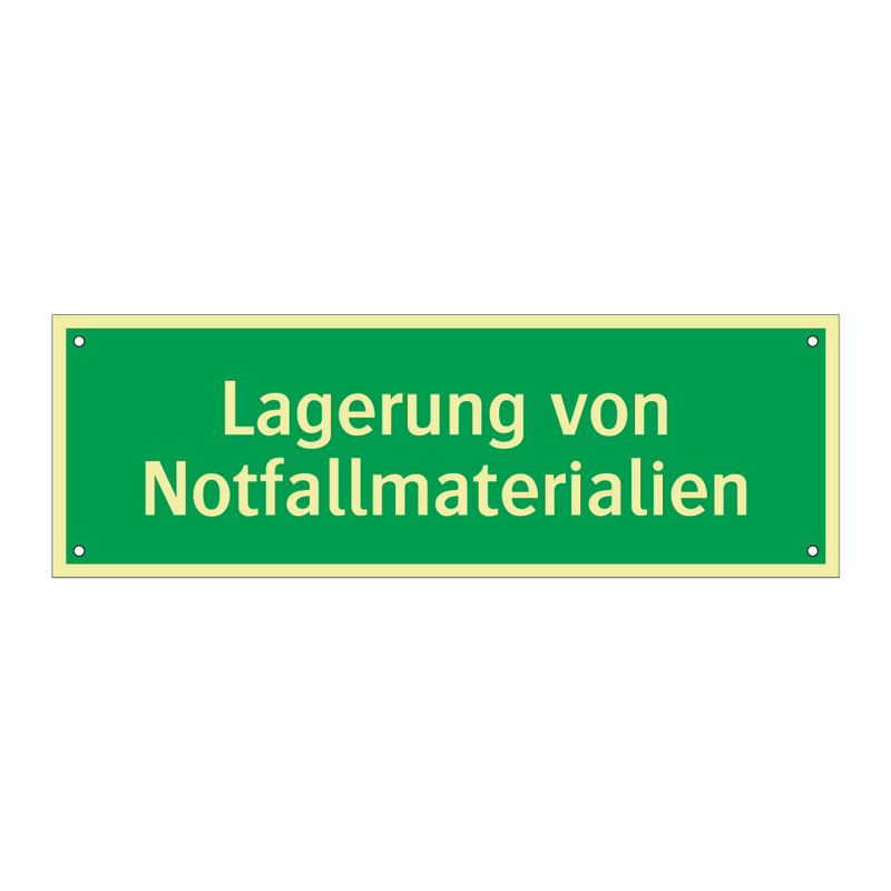 Lagerung von Notfallmaterialien