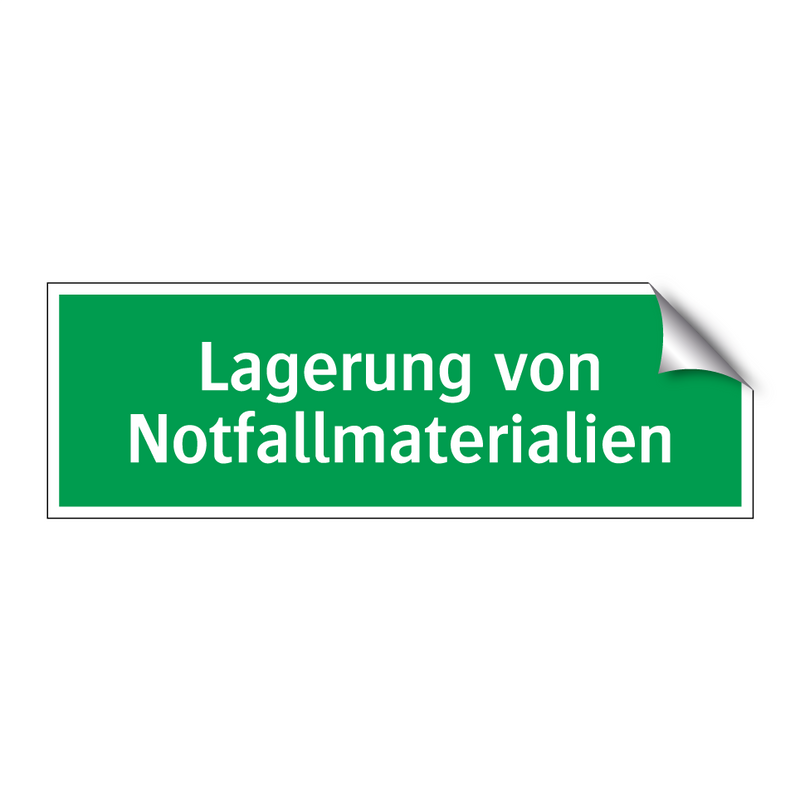 Lagerung von Notfallmaterialien