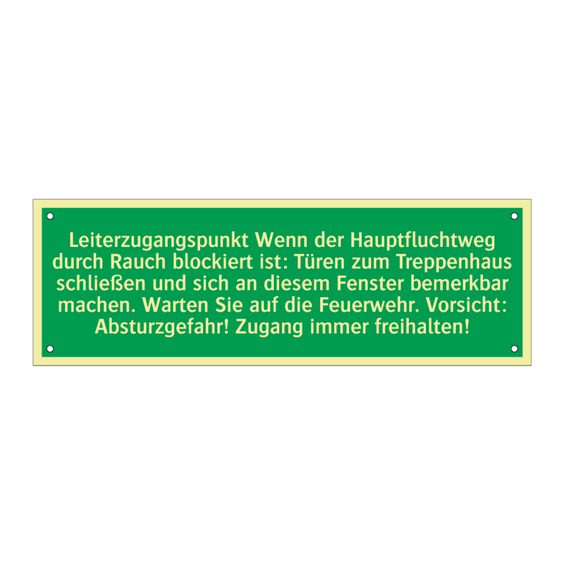 Leiterzugangspunkt Wenn der Hauptfluchtweg durch Rauch blockiert ist /../