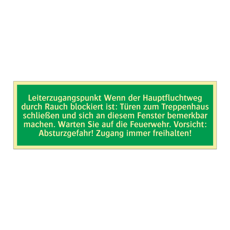 Leiterzugangspunkt Wenn der Hauptfluchtweg durch Rauch blockiert ist /../