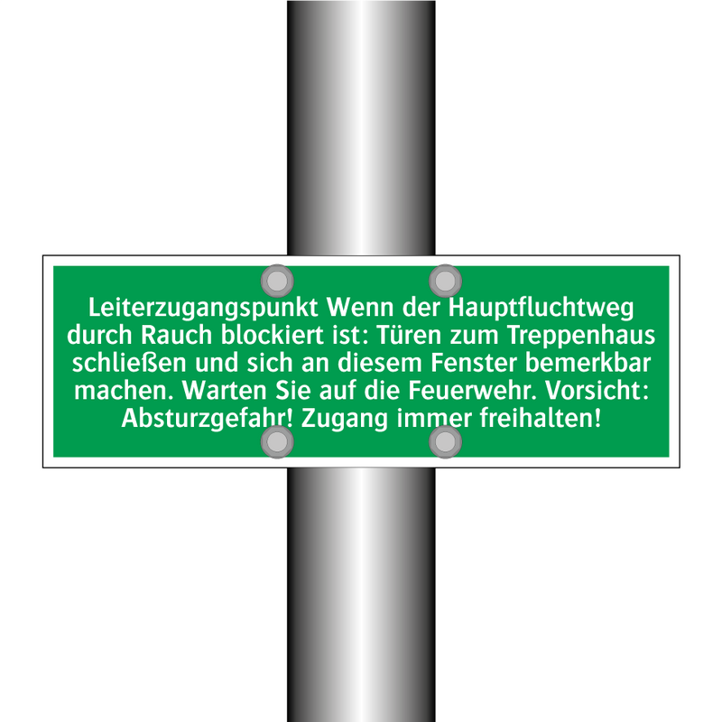 Leiterzugangspunkt Wenn der Hauptfluchtweg durch Rauch blockiert ist /../