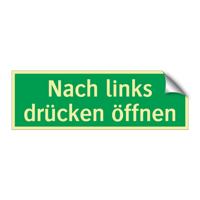 Nach links drücken öffnen