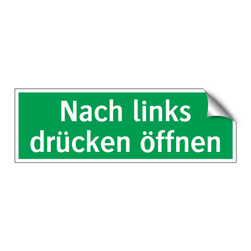 Nach links drücken öffnen