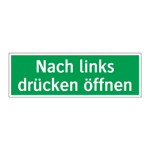 Nach links drücken öffnen