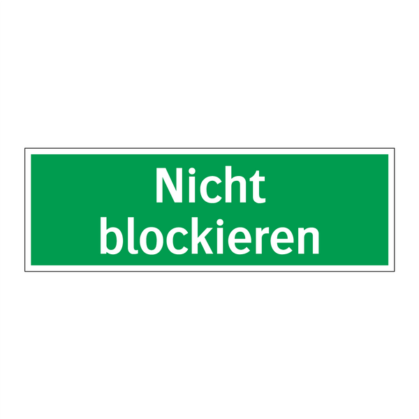 Nicht blockieren